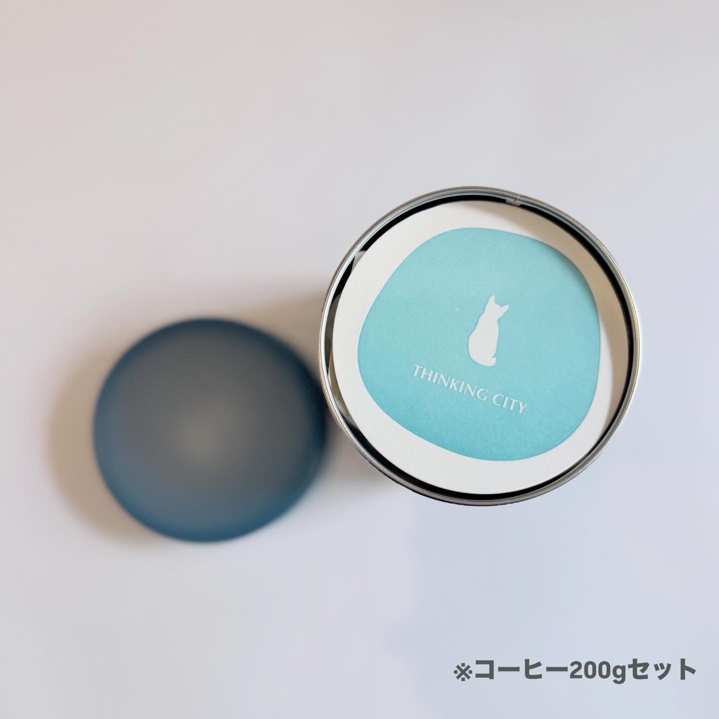 nakamurakenoshigoto やちむん　青い円形キャニスター オリジナルキャニスター缶 INDIGO – THINKING CITY