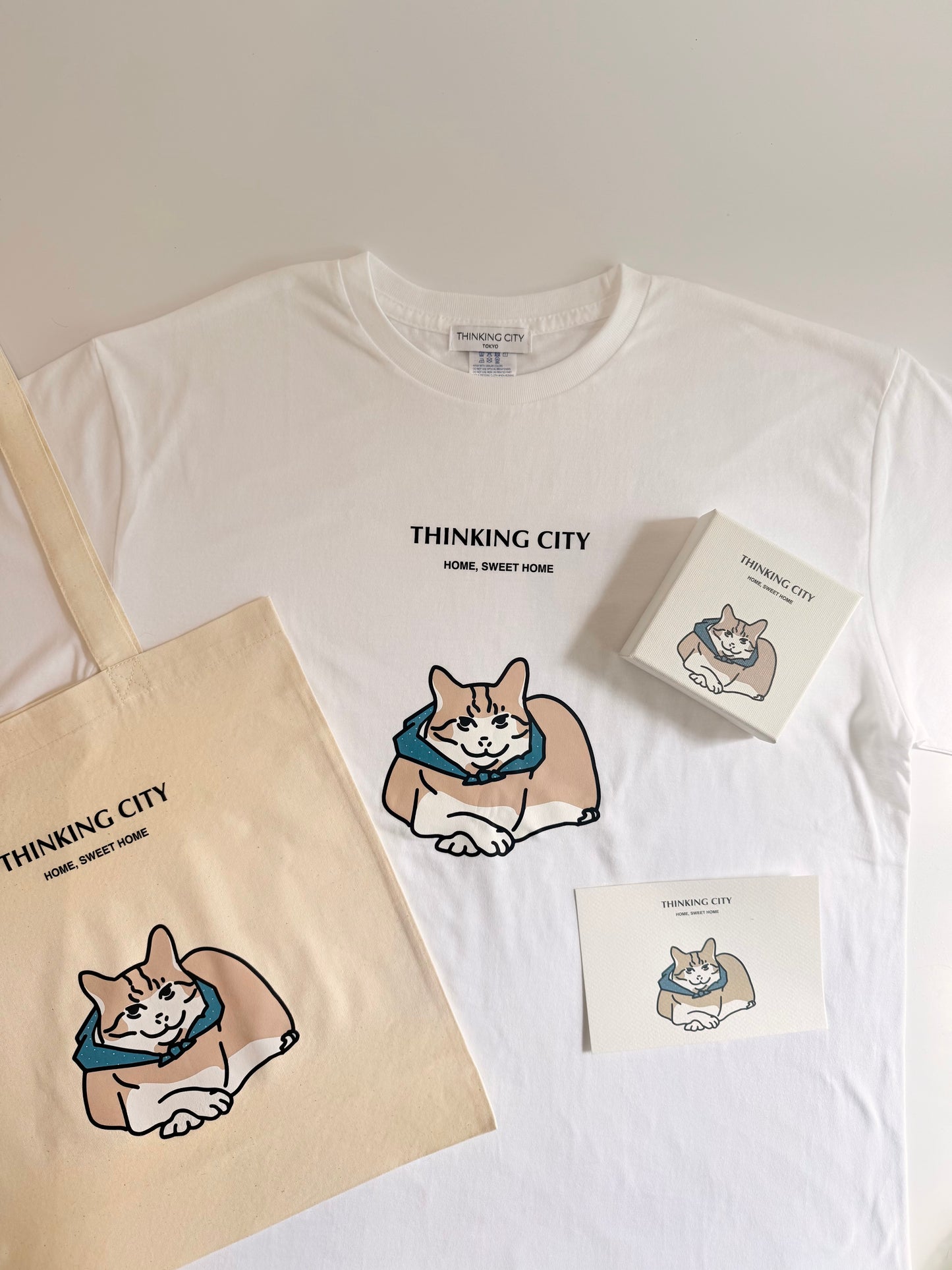 Flat tote bag “Home, sweet home